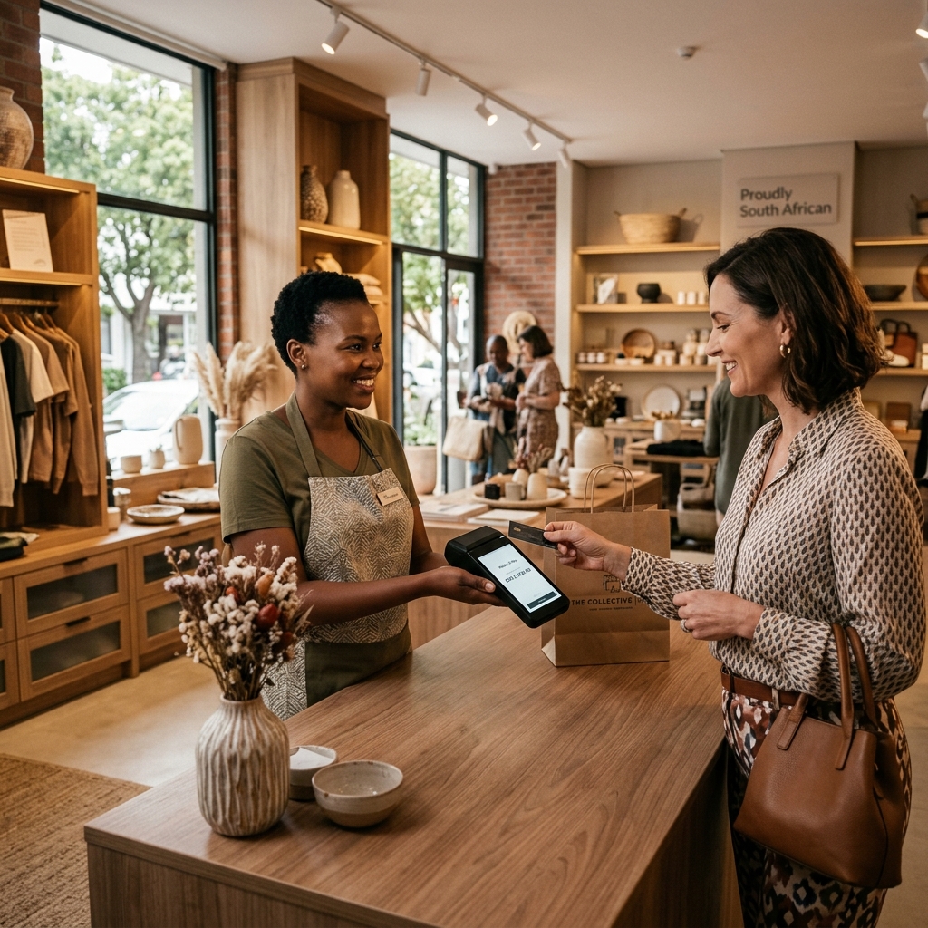 Portable SmartFin payment terminal accepting a card payment